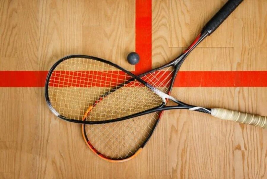 Squash rackets and ball