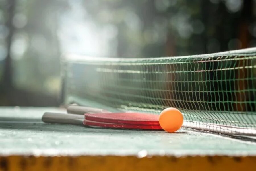 Table tennis rackets and ball